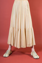 Load image into Gallery viewer, 1970s Long Gauze Prairie Pale Stripe Maxi Skirt
