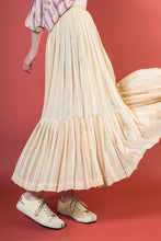 Load image into Gallery viewer, 1970s Long Gauze Prairie Pale Stripe Maxi Skirt