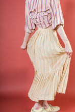 Load image into Gallery viewer, 1970s Long Gauze Prairie Pale Stripe Maxi Skirt
