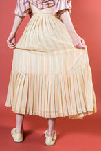 Load image into Gallery viewer, 1970s Long Gauze Prairie Pale Stripe Maxi Skirt
