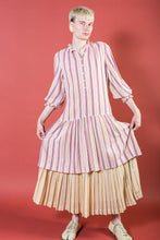 Load image into Gallery viewer, 1970s Long Gauze Prairie Pale Stripe Maxi Skirt