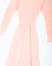 Load image into Gallery viewer, Pale Peach Knit 1970s Maxi Dress