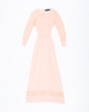 Load image into Gallery viewer, Pale Peach Knit 1970s Maxi Dress