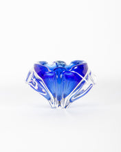 Load image into Gallery viewer, Blue Glass Catchall with Tapered Base