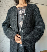 Load image into Gallery viewer, 1980's Black Mohair and Lurex Chunky Knit Sweater