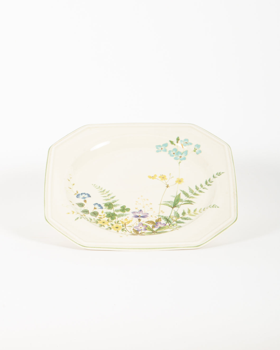 Cream Floral Patterned Plate