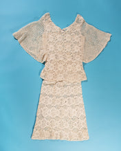 Load image into Gallery viewer, 1970s Crochet Cotton 2-piece Skirt Set