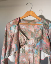 Load image into Gallery viewer, 1970s Painterly Psychedelic 2-Piece Spaghetti Strap Dress  Bolero
