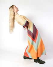 Load image into Gallery viewer, 1970s Rainbow Stripe Maxi Dress