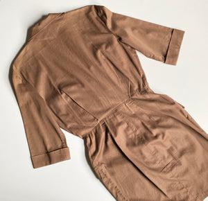 Thierry Mugler Sport Brown Shirt Dress with Belt