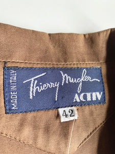Thierry Mugler Sport Brown Shirt Dress with Belt
