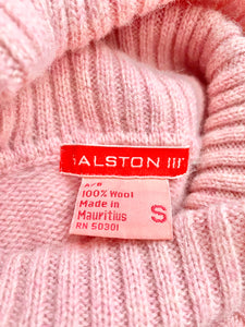 Halston 70s Pink Wool Turtleneck