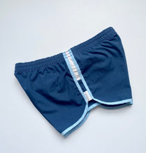 Load image into Gallery viewer, 1970s Navy Lined Sport Shorts