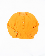Load image into Gallery viewer, Tangerine Orange Balenciaga Skirt Suit, 1980s