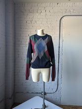 Load image into Gallery viewer, Navy Burgundy &amp; Green Pendleton Wool Pullover Sweater