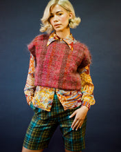 Load image into Gallery viewer, 1960s Green, Blue, and Yellow Plaid wool Shorts