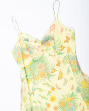 Load image into Gallery viewer, 1970's Yellow Garden Maxi Dress with sheer overlay