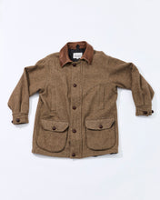Load image into Gallery viewer, Wool Tweed Jacket With Leather Collar and Buttons