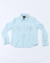 Load image into Gallery viewer, 1990's Robin's Egg Blue Western Top