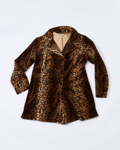 Load image into Gallery viewer, Y2K Faux Fur Cheetah Trench