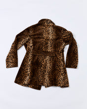 Load image into Gallery viewer, Y2K Faux Fur Cheetah Trench