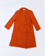 Load image into Gallery viewer, 1960's Bonwit Teller Orange Long Coat