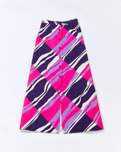 Load image into Gallery viewer, 1960s Bold Print Bight Pink and Purple Maxi skirt