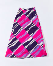 Load image into Gallery viewer, 1960s Bold Print Bight Pink and Purple Maxi skirt