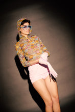 Load image into Gallery viewer, 1960’s Psychedelic Floral Mesh Lace Top