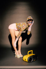 Load image into Gallery viewer, 1960’s Psychedelic Floral Mesh Lace Top