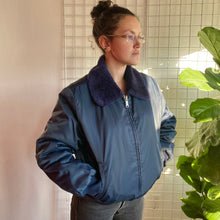 Load image into Gallery viewer, 1980&#39;s Navy Insulated Bomber Jacket Sears Workwear