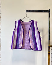 Load image into Gallery viewer, 70s Purple House quilted Vest