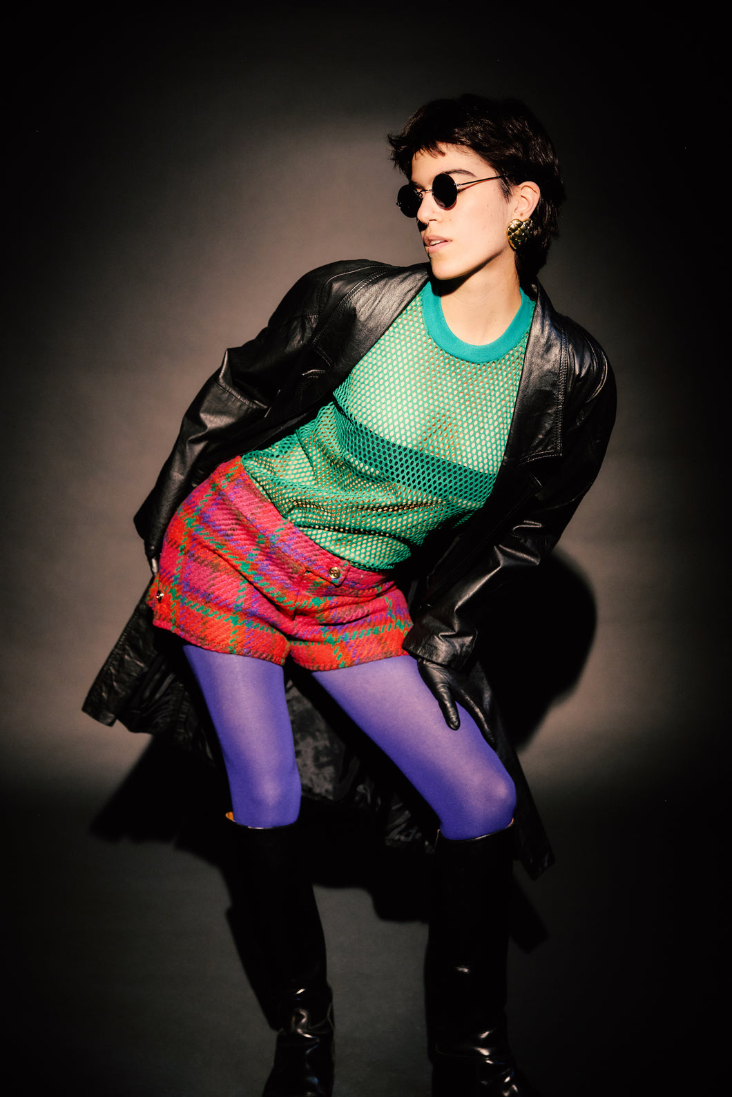 1960's Plaid Wool Mini Shorts