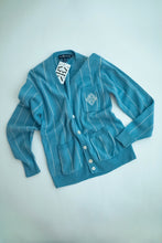 Load image into Gallery viewer, 1980's Ralph Lauren Blue Knit Cardigan