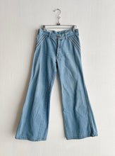 Load image into Gallery viewer, 1970's Light Wash High Waisted Bell Bottom Jeans