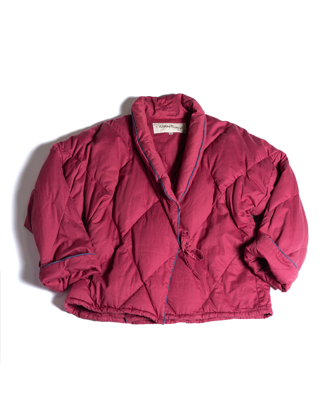 1970s Raspberry Cotton Cropped Down Puffer by  