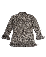 Load image into Gallery viewer, Yves Saint Laurent Fringed Salt and Pepper Cashmere Sweater