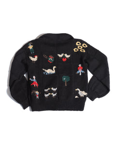 Handknit Intarsia Cardigan Country Shop by Marshall Fields