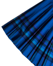 Load image into Gallery viewer, 70&#39;s Cobalt Blue Long Plaid Pendleton Pleated Skirt