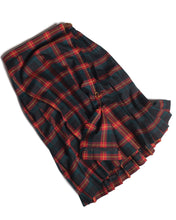 Load image into Gallery viewer, 90s Ralph Lauren Wool Plaid Pleated skirt with Kilt Pin