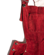 Load image into Gallery viewer, 80&#39;s Red suede overall dress
