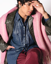 Load image into Gallery viewer, Extra Large Pink Mohair scarf 1970s