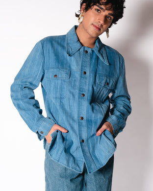 1970s Heavy Soft Chambray Shirt