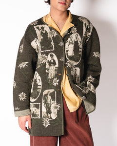 Geiger Jacquard Knit Pictorial Cardigan