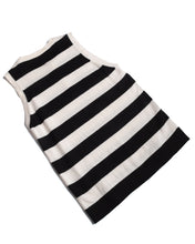 Load image into Gallery viewer, Rodier Paris 90s Black and White Stripe Wool Knit Sleeveless Top