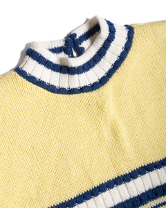 Blue and Yellow Stripe Mockneck vest