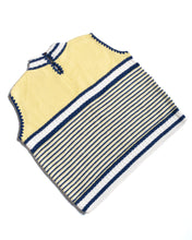 Load image into Gallery viewer, Blue and Yellow Stripe Mockneck vest