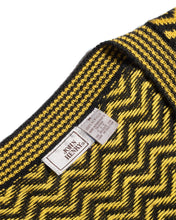 Load image into Gallery viewer, 80s Yellow and Black Chevron Knit Sweater Vest
