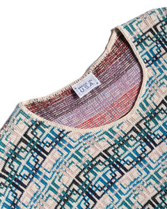 1980s Jacquard Knit Tech Vest Blues