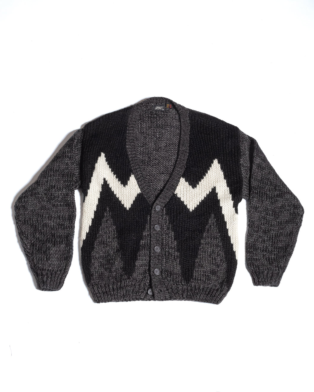 1980s Chunky Graphic Knit  Cardigan by Street Scenes